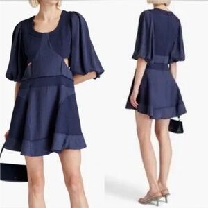 Jonathan Simkai Navy Blue Cutout Mini Dress, size 2